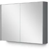 Maxaro Spiegelkast Met Verlichting Modulo 100x70cm Middengrijs Badkamer Spiegelkast | Spiegelkast Badkamer | Spiegelkast met Verlichting