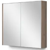 Maxaro Spiegelkast Met Verlichting Modulo 80x70cm Middenbruin Eiken