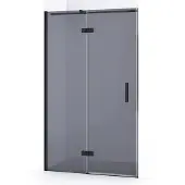 Maxaro Diamond Douchedeur | 120 cm Mat zwart Rookglas Draaideur | Douchedeur | Douchedeur Draaibaar | Douchedeur op maat