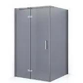 Maxaro Diamond Douchecabine | 120x110 cm Chroom Rookglas Draaideur Rechthoek