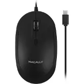 Macally UCDYNAMOUSE-B Optische bedrade USB-C-muis met stille klik - Zwart