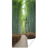 PosterMonkey Poster Bamboe - Pad - Bos - 40x80 cm