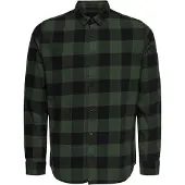Only & Sons Overhemd donkergroen / zwart