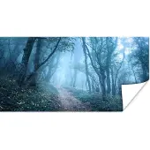PosterMonkey Poster Bomen - Natuur - Mist - 120x60 cm