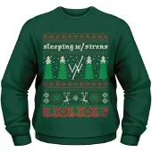 PLASTIC HEAD Sleeping With Sirens Sweater/trui -S- Christmas Trees Groen