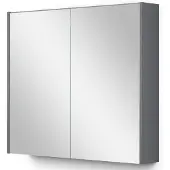 Maxaro Spiegelkast Met Verlichting Modulo 80x70cm Middengrijs Badkamer Spiegelkast | Spiegelkast Badkamer | Spiegelkast met Verlichting