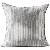 Tell Me More Washed linen kussenhoes 50 x 50 cm. Grey-white