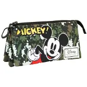 KARACTERMANIA Triple Pocket Pencil Case Surprise Mickey Mouse Disney Groen Man