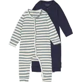 Minymo Rompertje/body navy / royal blue/koningsblauw / wit