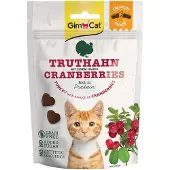GimCat 3x50g Kalkoen & Cranberries GimCat Crunchy Kattensnacks