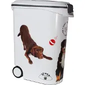Curver Voedselcontainer Hond - 54L- 20KG - 28x50x61cm - Wit/Grijs
