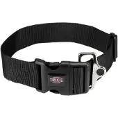 Trixie halsband hond premium zwart 55-80x5 cm