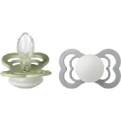BIBS - Pacifier Supreme 2 Pack - Sage Glow/Cloud Glow - Size 2