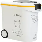 Curver Voedselcontainer Kat - 35L- 12KG - 28x49x43cm - Wit/Geel/Zwart