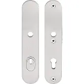 Formani Basics LBSM-50KT massieve veiligheidsschilden met kerntrekbeveiliging kruk/kruk SKG*** PC55 - PVD mat RVS