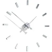 Nomon Tacón i Wandklok 12 Rectangular Time Signals | Polished stainless steel | Ø: 74 cm