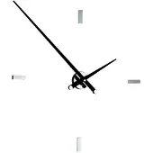 Nomon Tacón L Wandklok 4 Rectangular Time Signals | Black | Ø: 100 cm