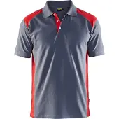 Blakläder Poloshirt Pique 33241050 | Grijs/Rood | Maat M - 7330509396438