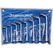 Silverline 8-delige haakse pijpsleutel set | 8 - 19 mm - 755060
