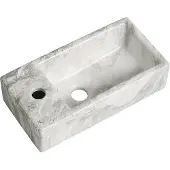 Guido Gusto Fontein Mia 40.5x20x10.5cm marmerlook wit grijs links