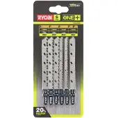 Ryobi RAK6JSBW | 5-delig Decoupeerzaagblad Set compatibel met RJS720, RJS750, RJS850, RJS980 en RJS1050 - 5132002810 - 5132002810