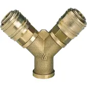 Einhell Luchtdrukverdeler met 2 snelkoppelingen 3/8" binnendraad