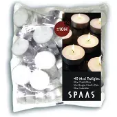 Spaas Theelichten Maxi Wit 10 Branduren 40 Stuks