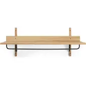 Ferm Living Sector plank met stang 37x87 cm Oak-black brass