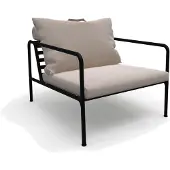Houe Loungestoel Avon Chair Frame Black Cushion Ash