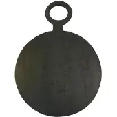Be Home ronde serveerplank mangohout zwart 57cm - set van 2
