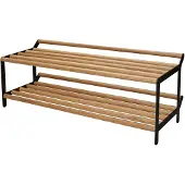 Essem Design Tamburin schoenenrek 100 cm Eikenhout-zwart