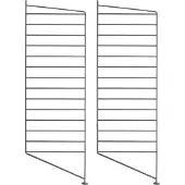 String vloerpaneel zwart, 85x30 cm, 2-pack