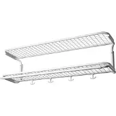 Essem Design Classic 650 Hoedenrek 120 Cm Wit - Hoedenplanken Staal White - 650-120V-V