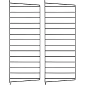String Panelen 30x75 Cm Pak Van 2 Zwart - Rekkensysteem (modulair) Staal Black - SW7530-13-2