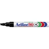 Artline 90N Permanentmarker Medium Beitelpunt 2 - 5 mm Zwart Navulbaar Waterbestendig 12 Stuks