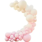 Ginger Ray Ballonnenboog roze, wit en creme 5m