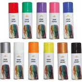 Guirca Carnaval verkleed haar verf/spray - goud - spuitbus - 125 ml - Verkleedhaarkleuring