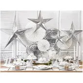 Party Deco PartyDeco - Hanger Glimmende Ster Zilver (70 cm)