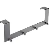 Sam Deur en kast kapstok inox - 4 haken -