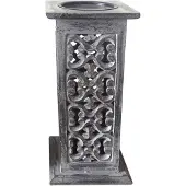 Outdoor Living Forte kandelaar 14x14xH26 cm - zwart