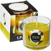 TEXTILOMANIE Vonna kaars in glazen pot, SOUTHERN CITRUS, 8, 5 cm, geel