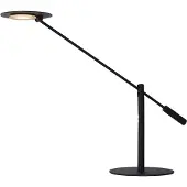 Lucide ANSELMO - Bureaulamp - Ø 18 cm - LED Dimbaar - 1x9W 3000K - Zwart