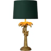 Lucide EXTRAVAGANZA COCONUT - Tafellamp - Ø 30,5 cm - 1xE27 - Mat Goud / Messing