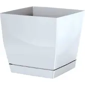 Prosperplast Bloempot Vierkant Dukp 14x14x12,4cm WIT