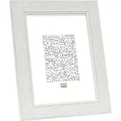 Deknudt Frames fotolijst S46KF1 - wit - parelbiesje - foto 18x24 cm