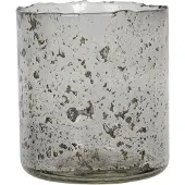 Clayre & Eef Grijze Waxinelichthouder Ø 10*12 cm 6GL2993
