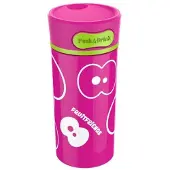 Merkloos Push & Drink Drinkbeker - 300 ml - Paars - Antilek - Isolerend - Drinkfles voor kinderen