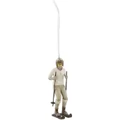 Clayre & Eef Decoratie Hanger 4*6*12 Cm Wit Kunststof Kersthanger
