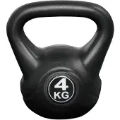 Ivol Kettlebell voor binnen en buiten - Kunststof - Zwart - 4 kg
