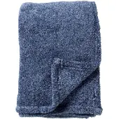 Dutch decor - OSCAR - Plaid 140x180 cm - gemêleerde fleece deken - lekker zacht - Insignia Blue - blauw